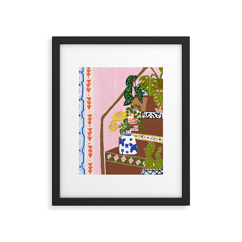 Bohemian stairs Framed Art Print Gallery Image 5