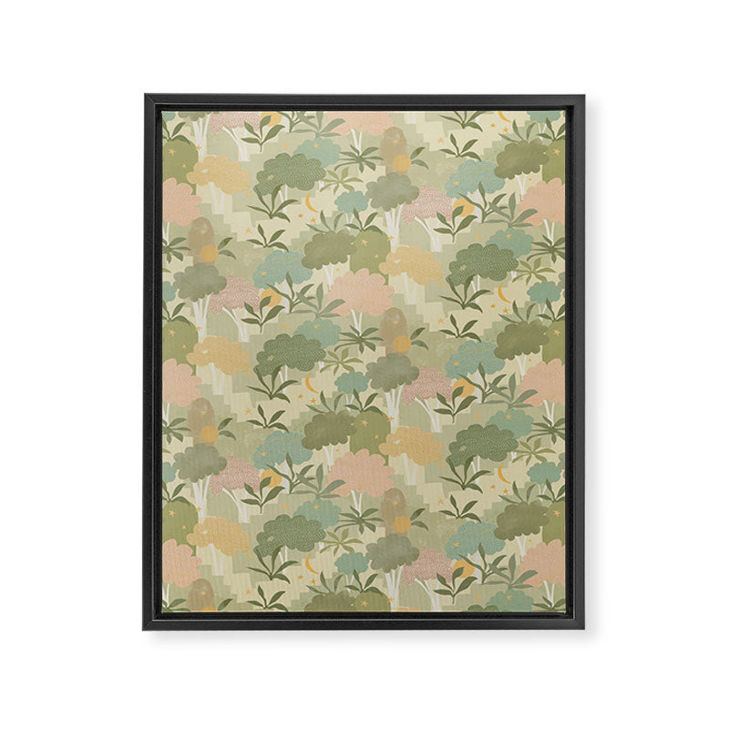 Bohemian Walk Green Framed Canvas Print Gallery Image 6