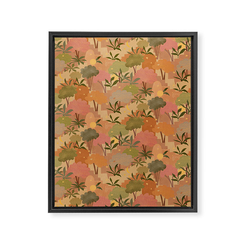 Bohemian Walk Orange Framed Canvas Print Gallery Image 6