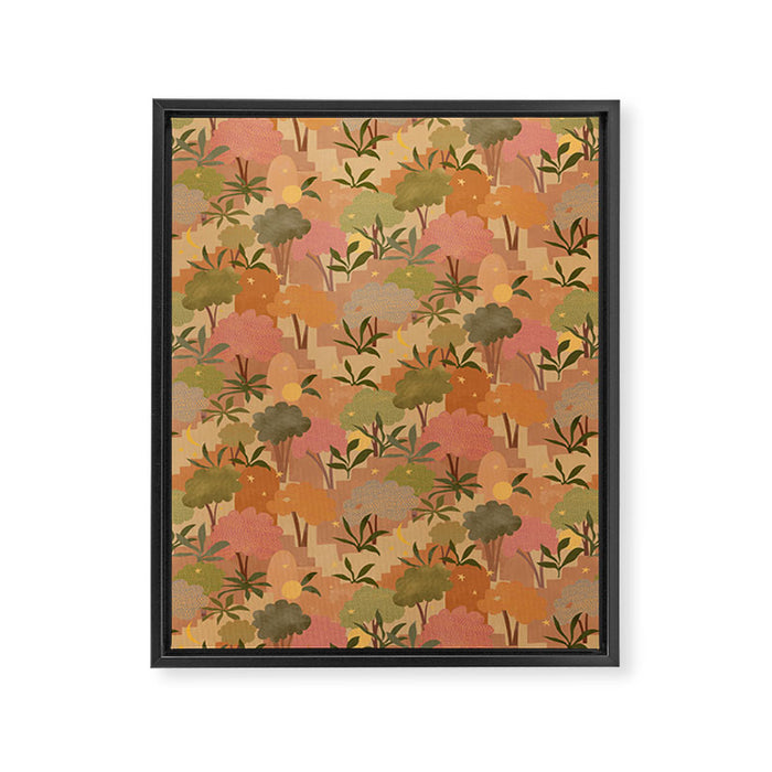 Bohemian Walk Orange Framed Canvas Print Gallery Image 1