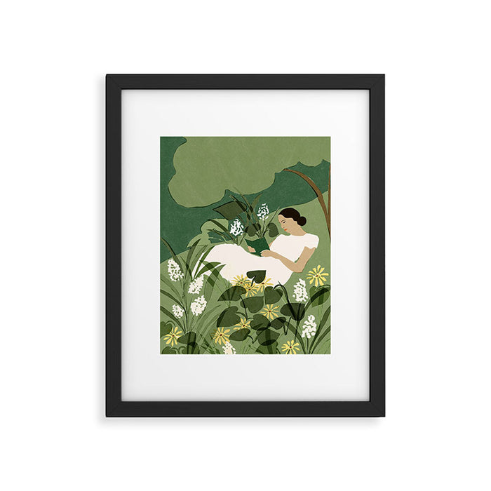Books, Spring, Flowers Framed Art Print Gallery Image 1