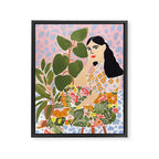 Botanical Lady Framed Canvas Print Gallery Image 6
