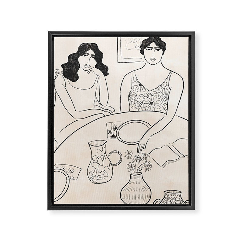 Breakfast in the 70s Framed Canvas Print Gallery Image 6
