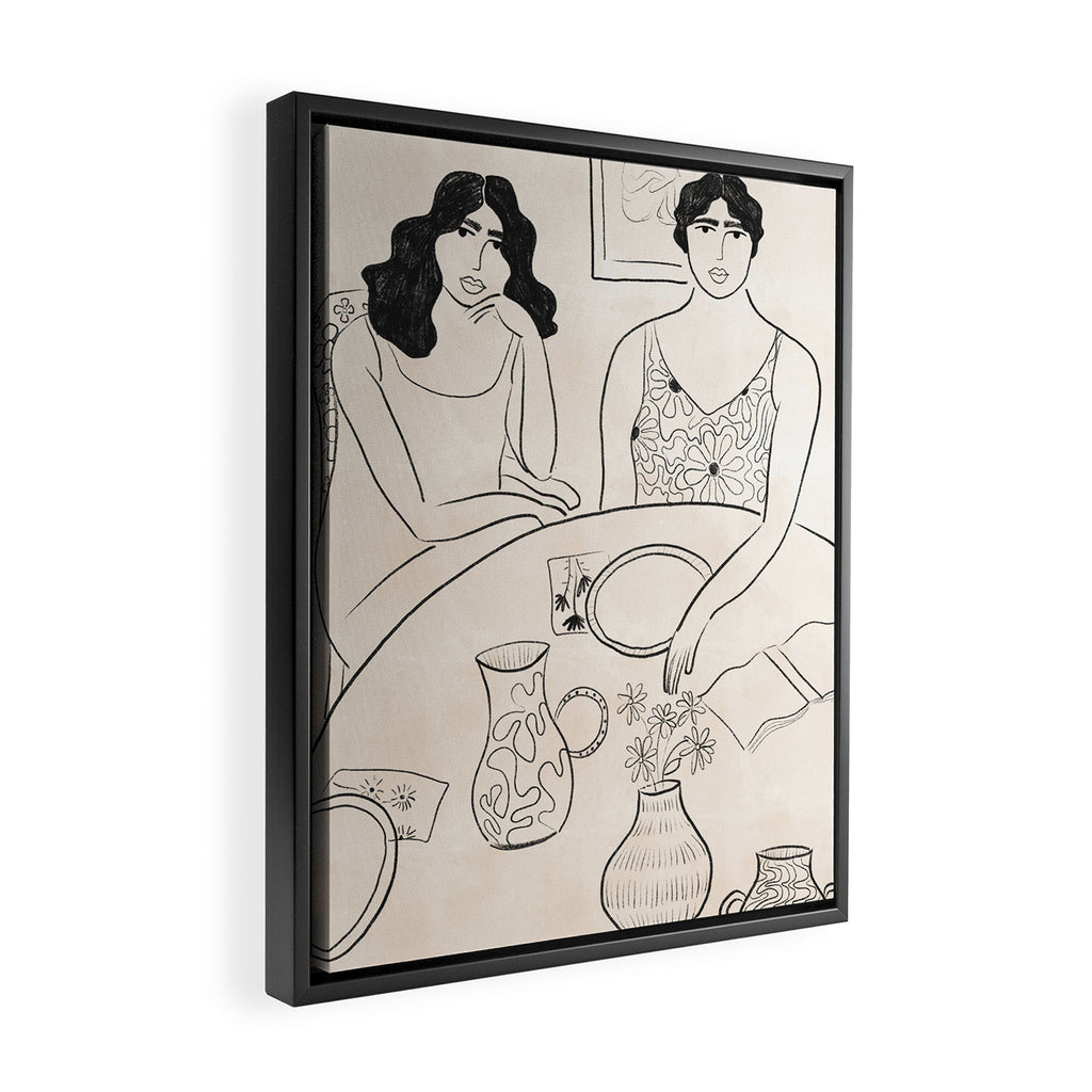 Breakfast in the 70s Framed Canvas Print Gallery Image 2