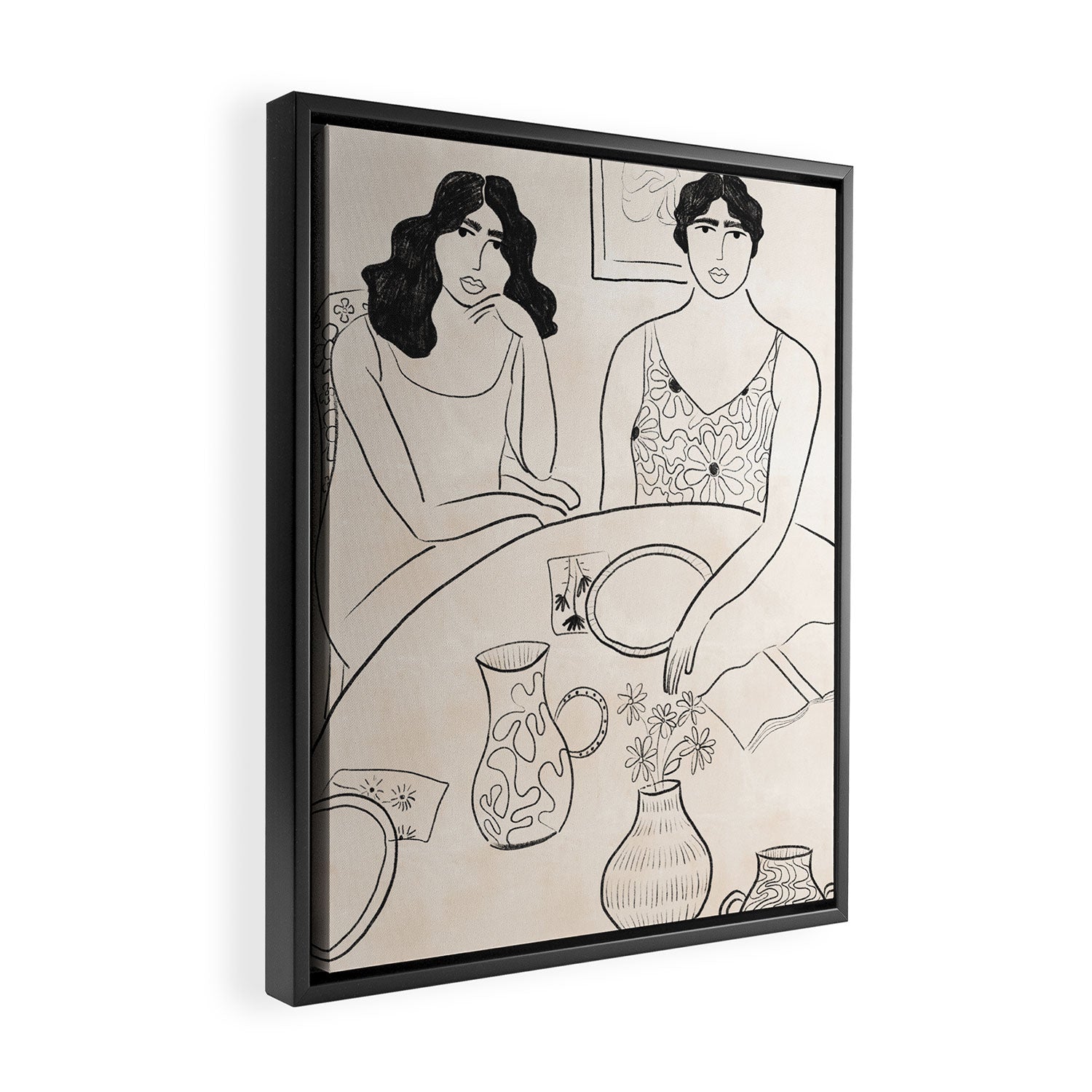Breakfast in the 70s Framed Canvas Print Gallery Image 2