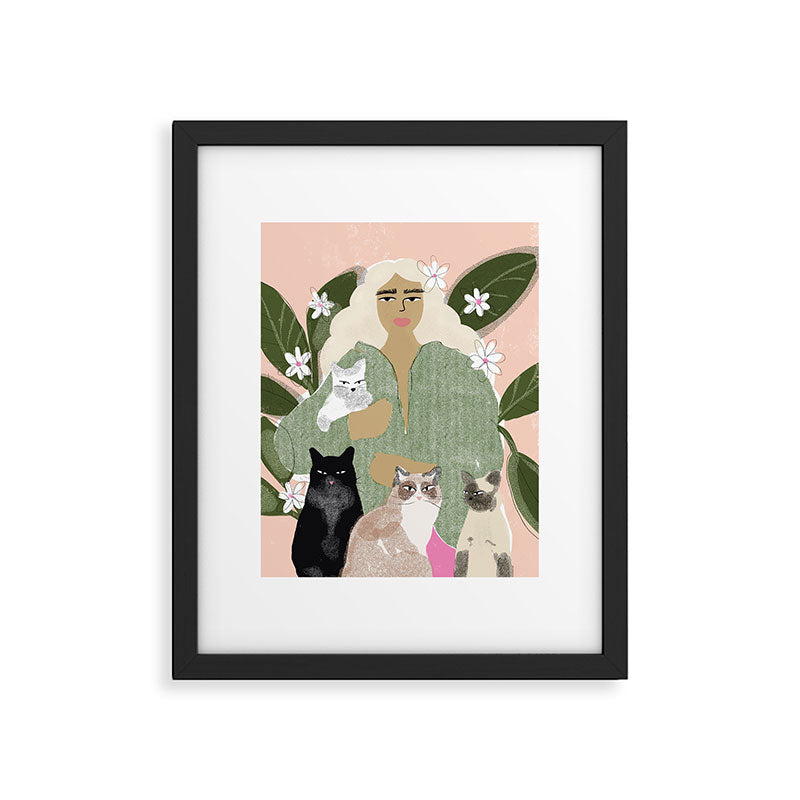 Cat Mom Framed Art Print Gallery Image 5