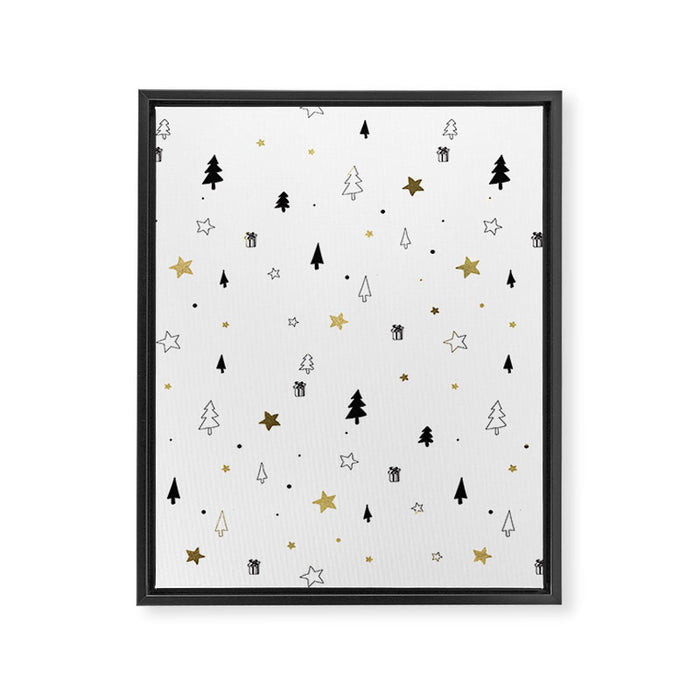 Christmas Pattern Framed Canvas Print Gallery Image 1