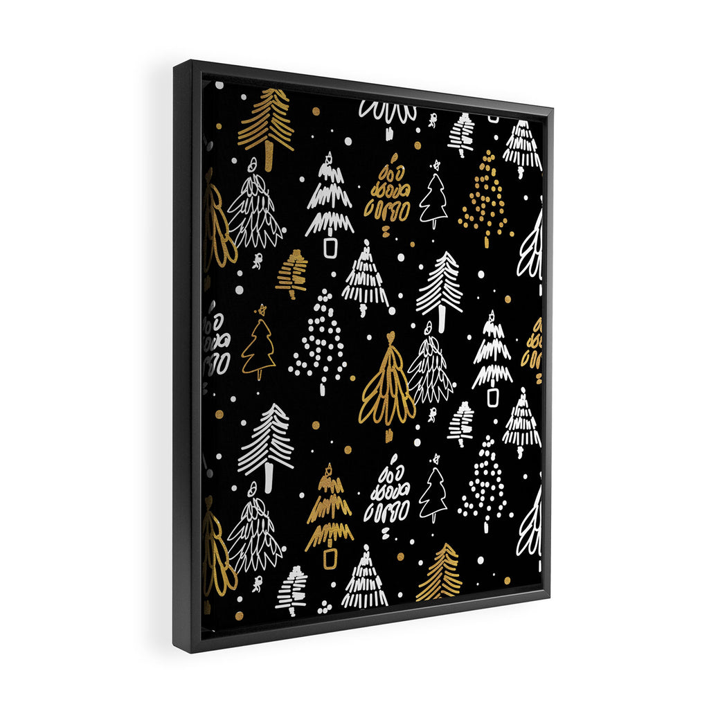 Christmas Tree Pattern Framed Canvas Print Gallery Image 2