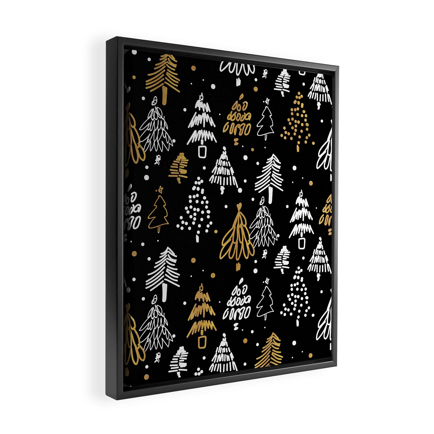Christmas Tree Pattern Framed Canvas Print Gallery Image 2
