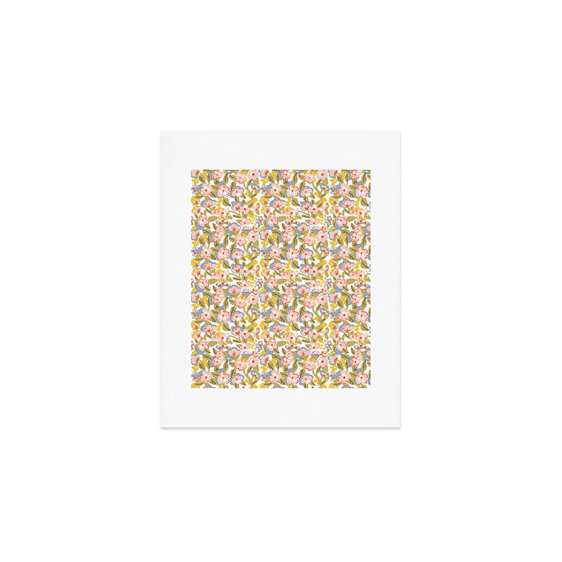 Colorful flower pattern Art Print Gallery Image 1