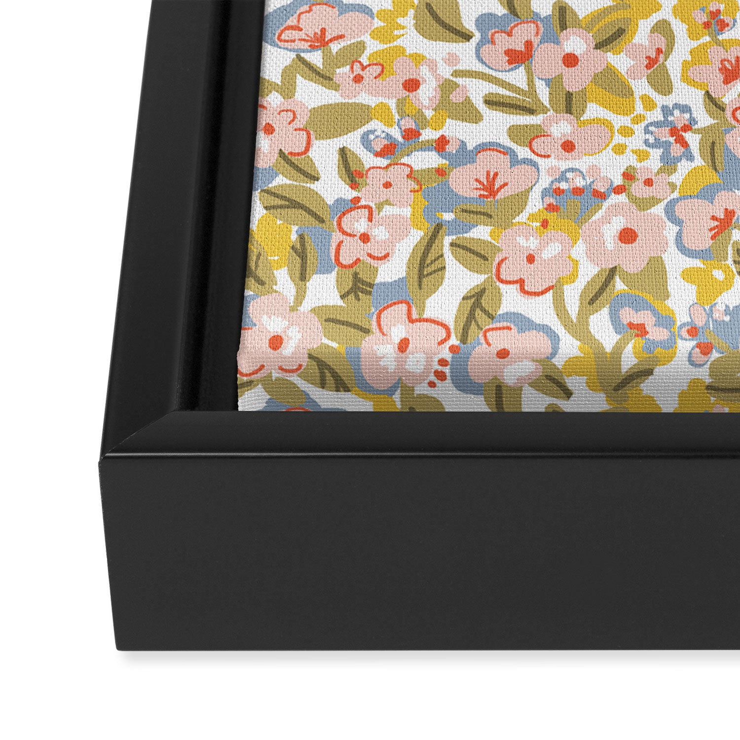 Colorful flower pattern Framed Canvas Print Gallery Image 3