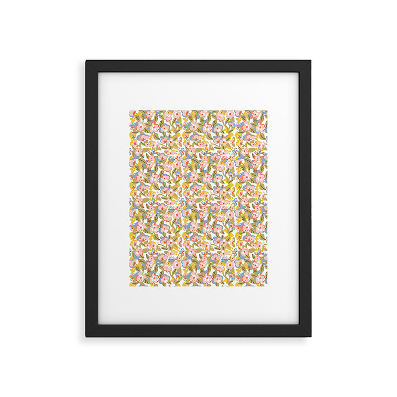 Colorful flower pattern Framed Art Print Gallery Image 5