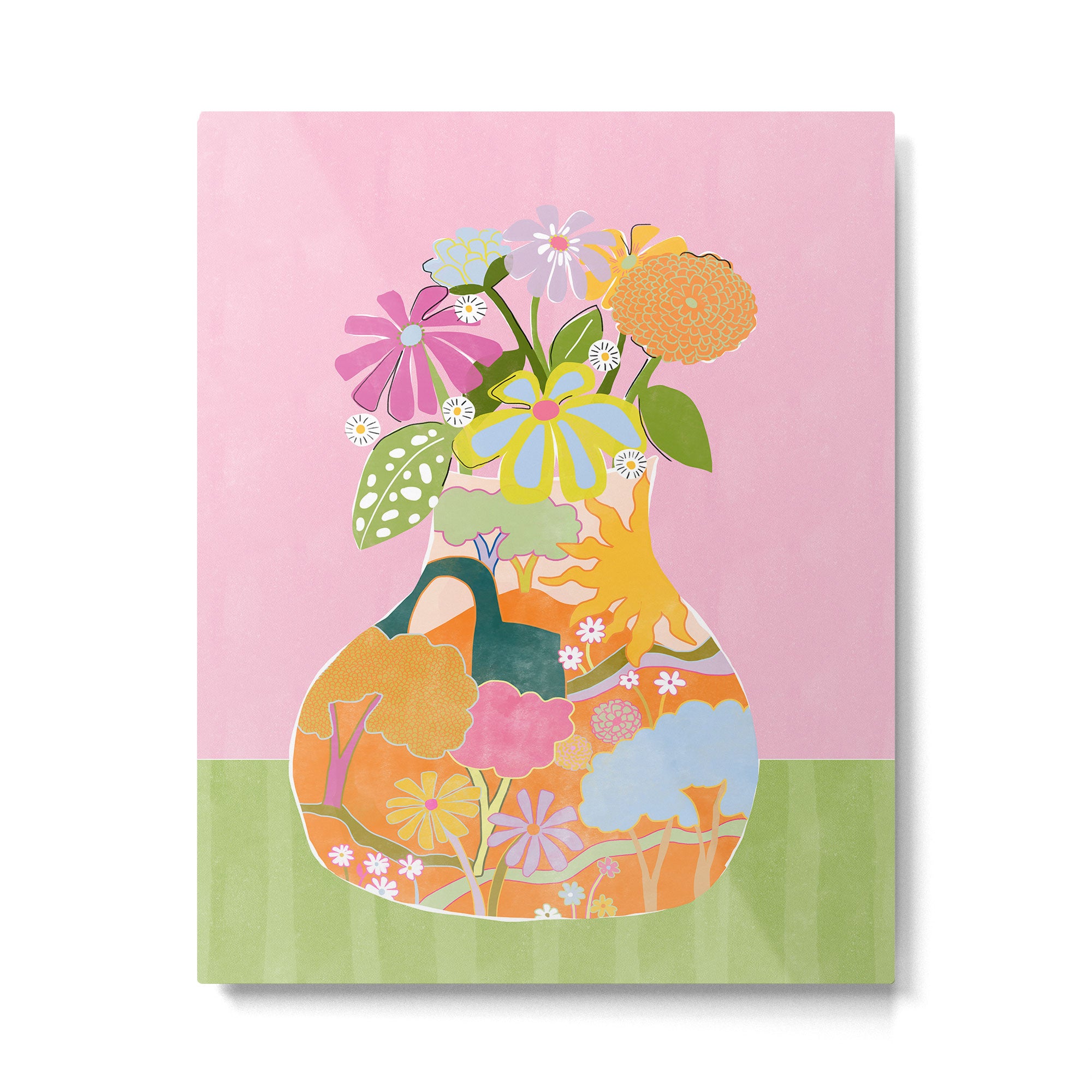 Colourful Garden Metal Print Gallery Image 6