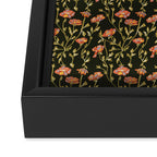 Dark Botanical Pattern Framed Canvas Print Gallery Image 3