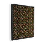 Dark Botanical Pattern Framed Canvas Print Gallery Image 2