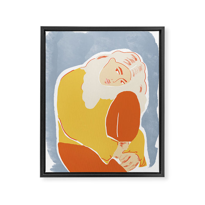 Feeling Blue Framed Canvas Print Gallery Image 1