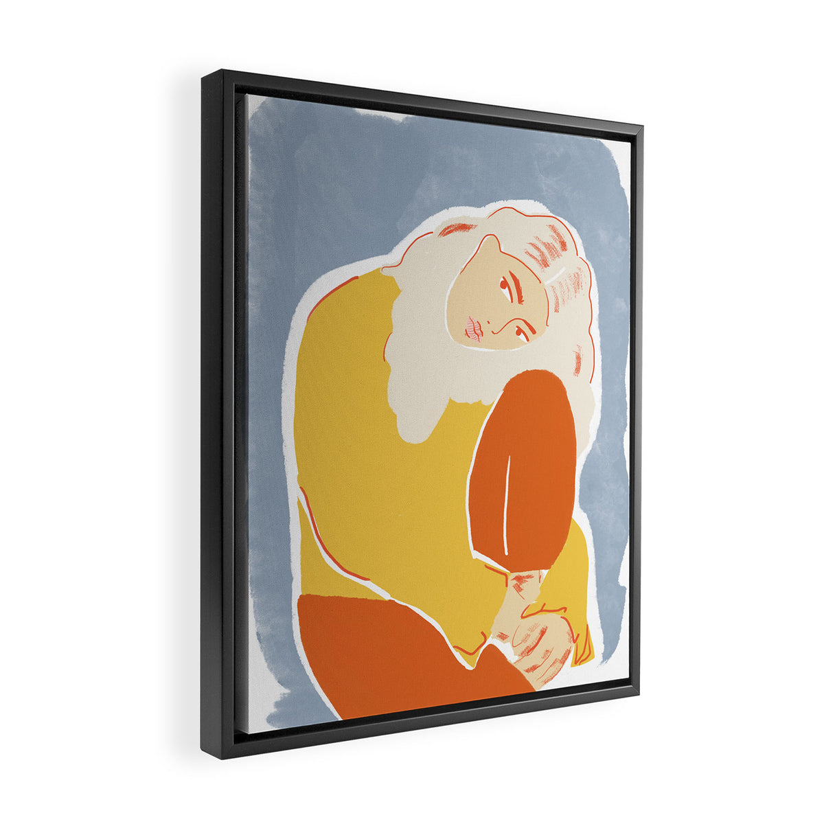 Feeling Blue Framed Canvas Print Gallery Image 2
