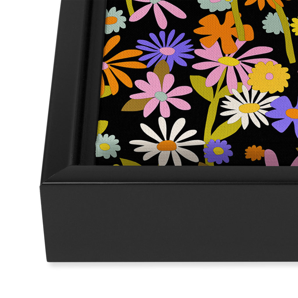 Flower Power Dark Framed Canvas Print Gallery Image 3