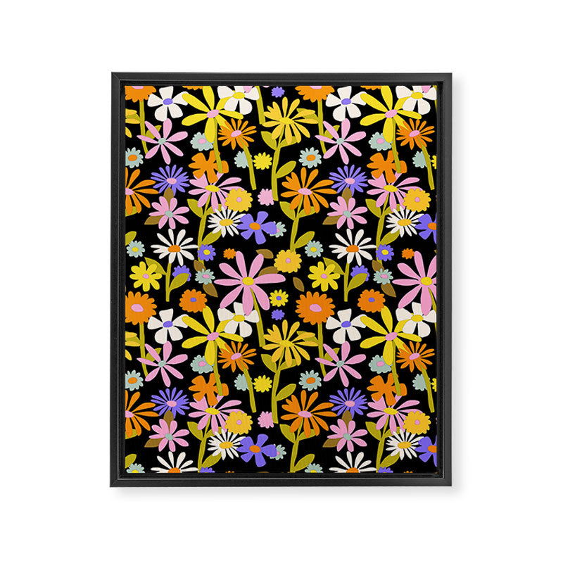 Flower Power Dark Framed Canvas Print Gallery Image 6