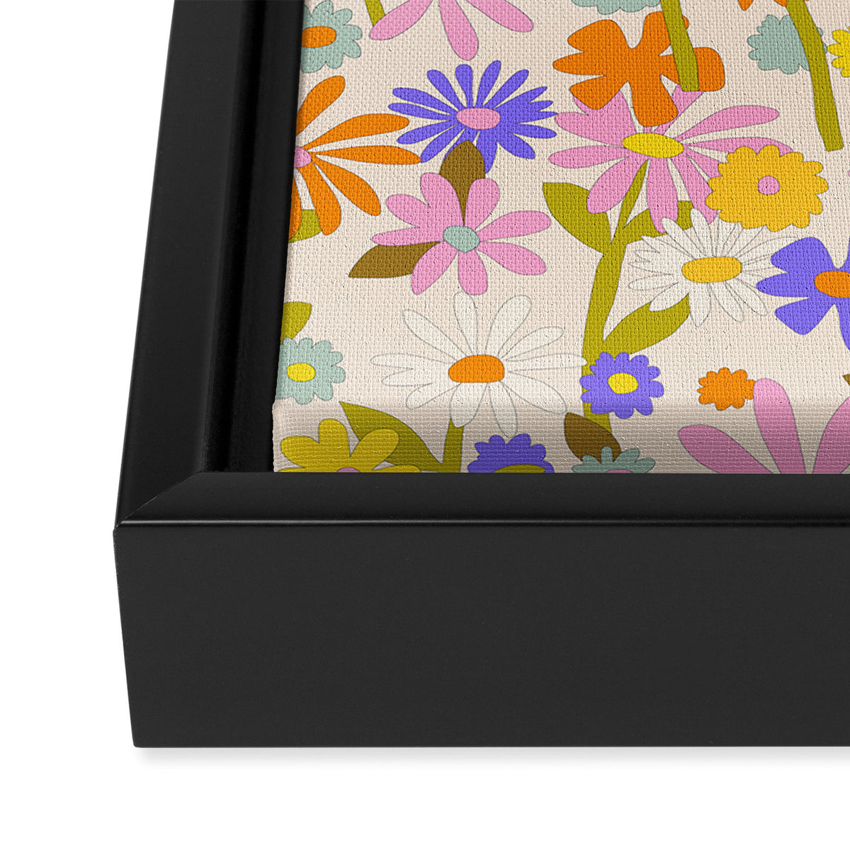 Flower Power Light Framed Canvas Print Gallery Image 3