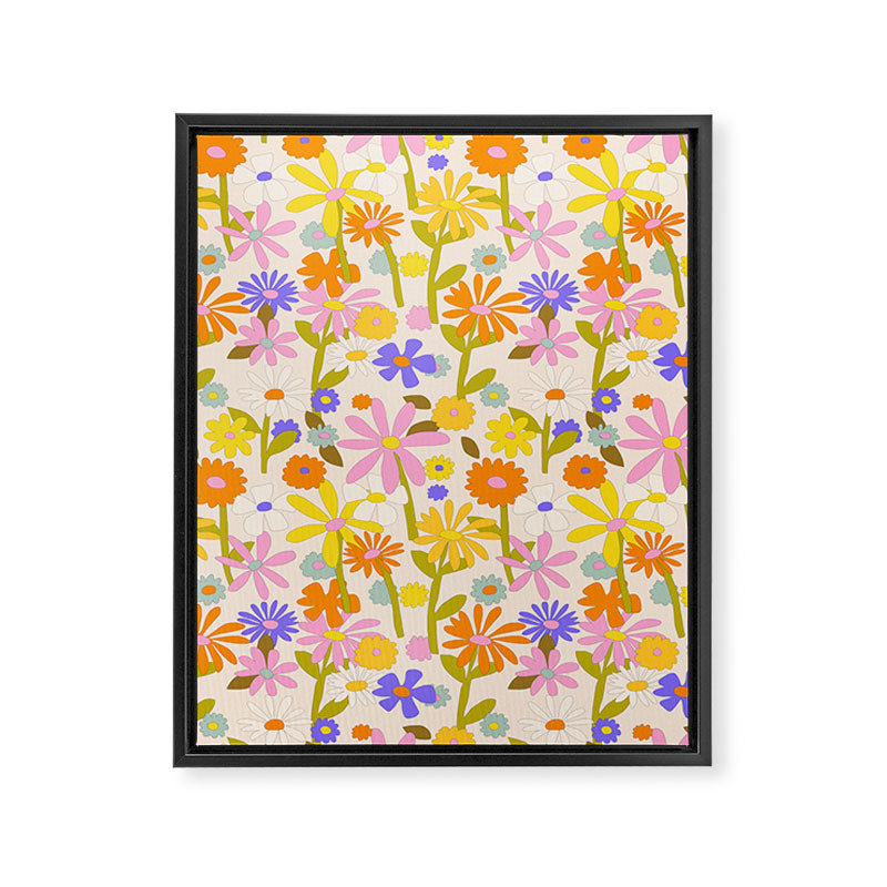 Flower Power Light Framed Canvas Print Gallery Image 6