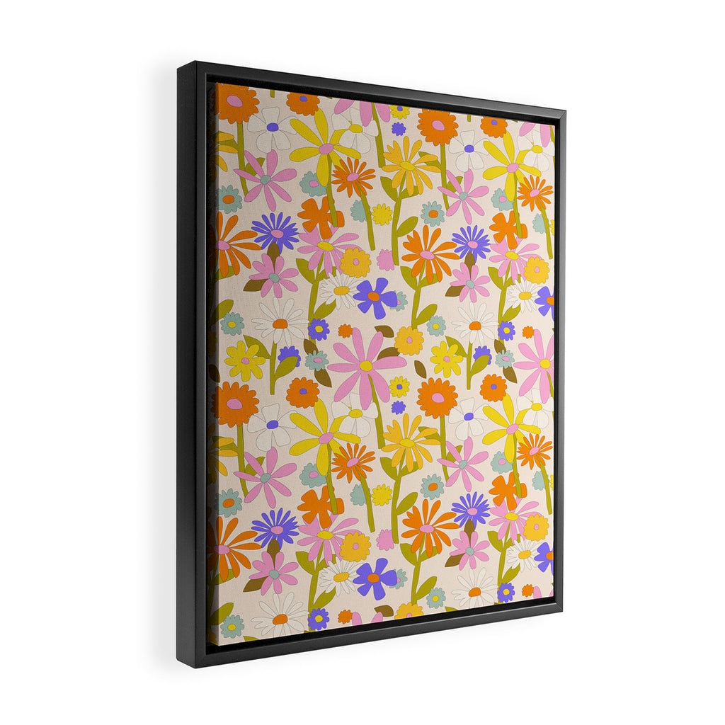 Flower Power Light Framed Canvas Print Gallery Image 2