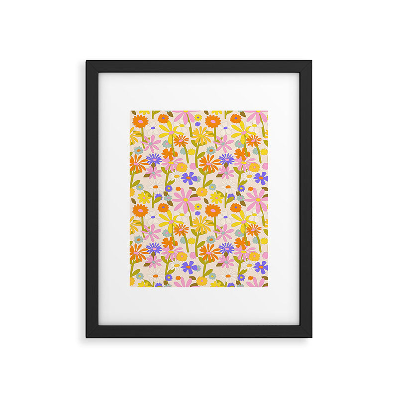 Flower Power Light Framed Art Print Gallery Image 5