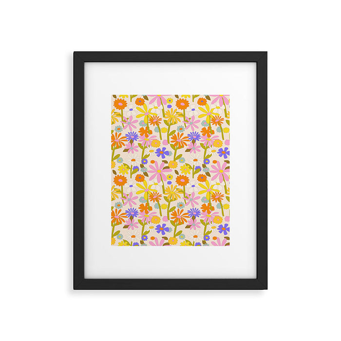 Flower Power Light Framed Art Print Gallery Image 1
