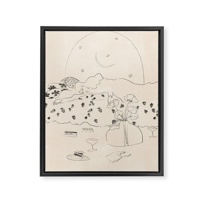 Friday Night Self Care Framed Canvas Print Gallery Image 1