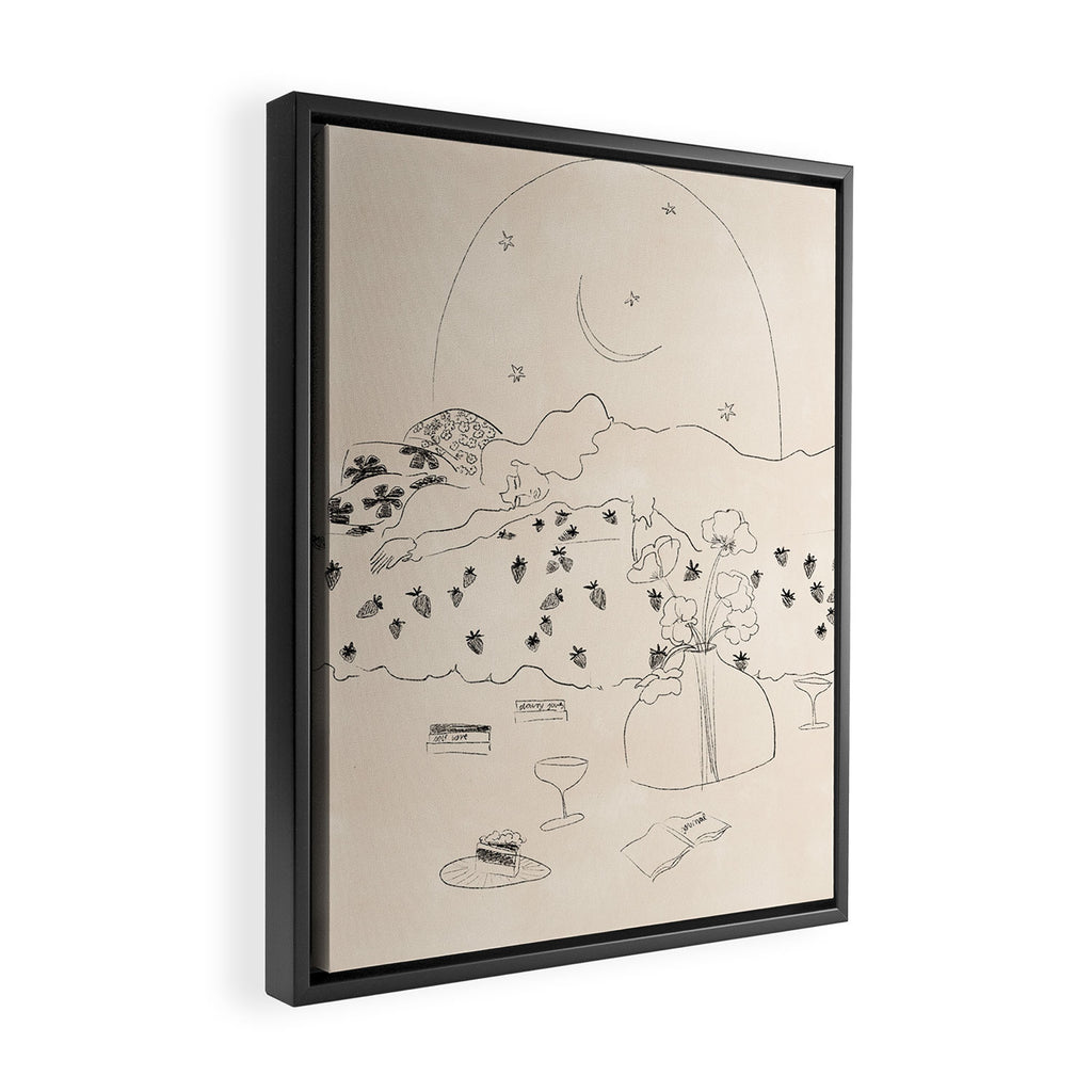 Friday Night Self Care Framed Canvas Print Gallery Image 2