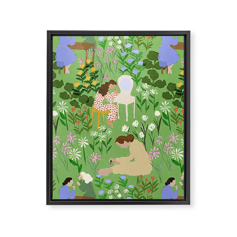 Getting Ready With Girls Framed Canvas Print Gallery Image 6