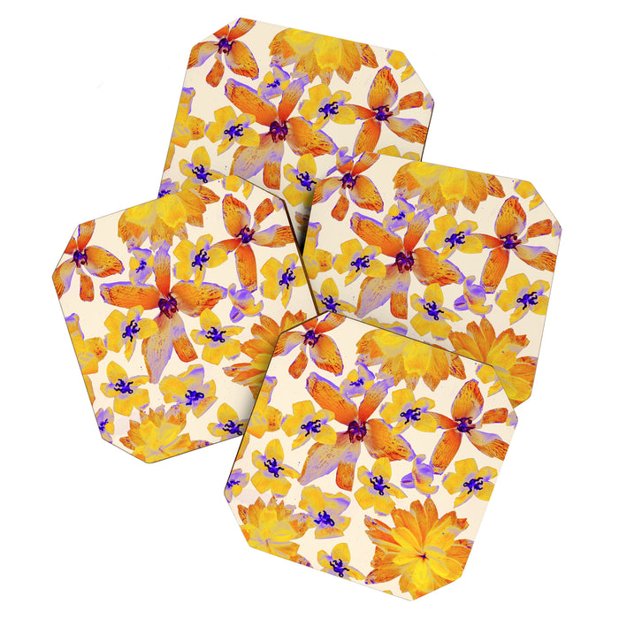 Grandma's Flowers (BEIGE) Coaster Gallery Image 1