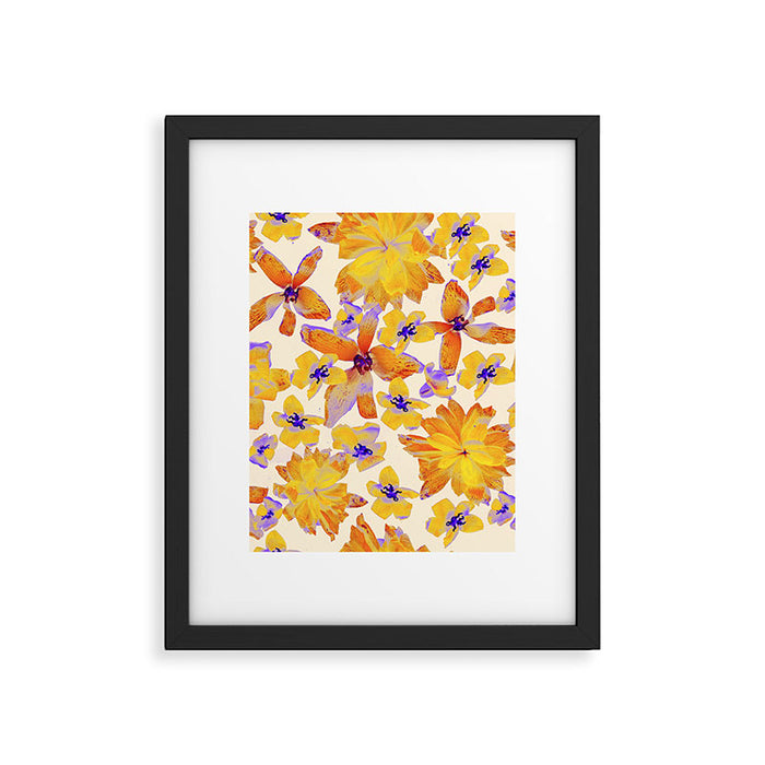 Grandma's Flowers (BEIGE) Framed Art Print Gallery Image 1