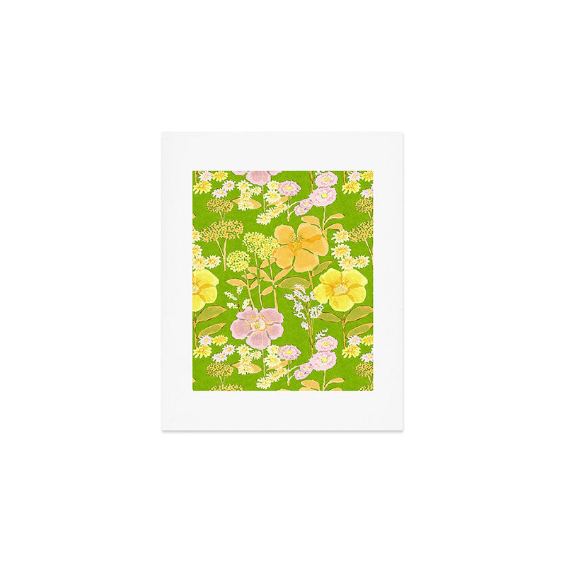 Grandma's Flowers (Green) Art Print Gallery Image 1