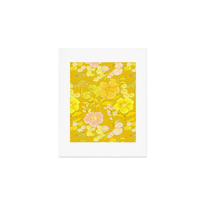 Grandma's Flowers (Yellow) Art Print Gallery Image 1