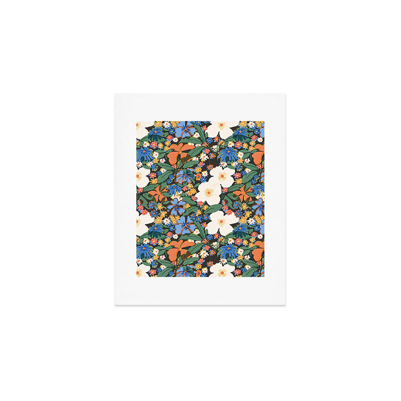 Grandma's Garden Dark Background Art Print Gallery Image 1