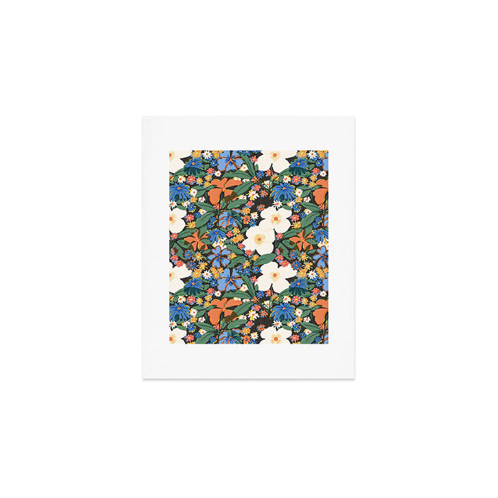 Grandma's Garden Dark Background Art Print Gallery Image 1