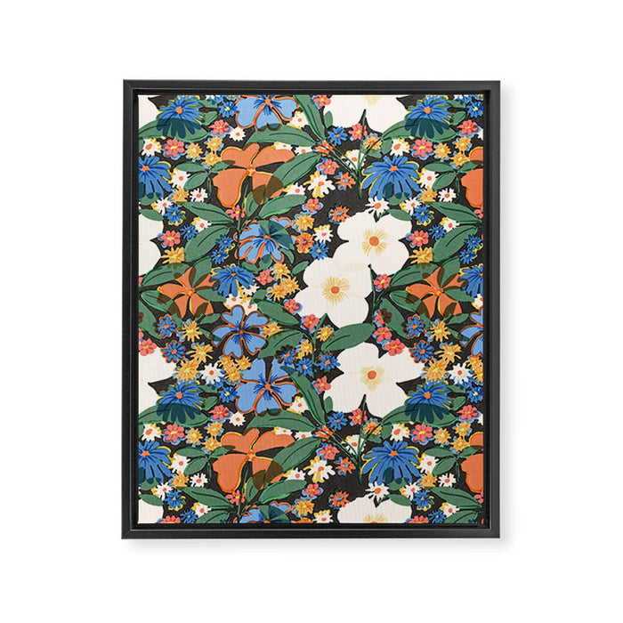 Grandma's Garden Dark Background Framed Canvas Print Gallery Image 1