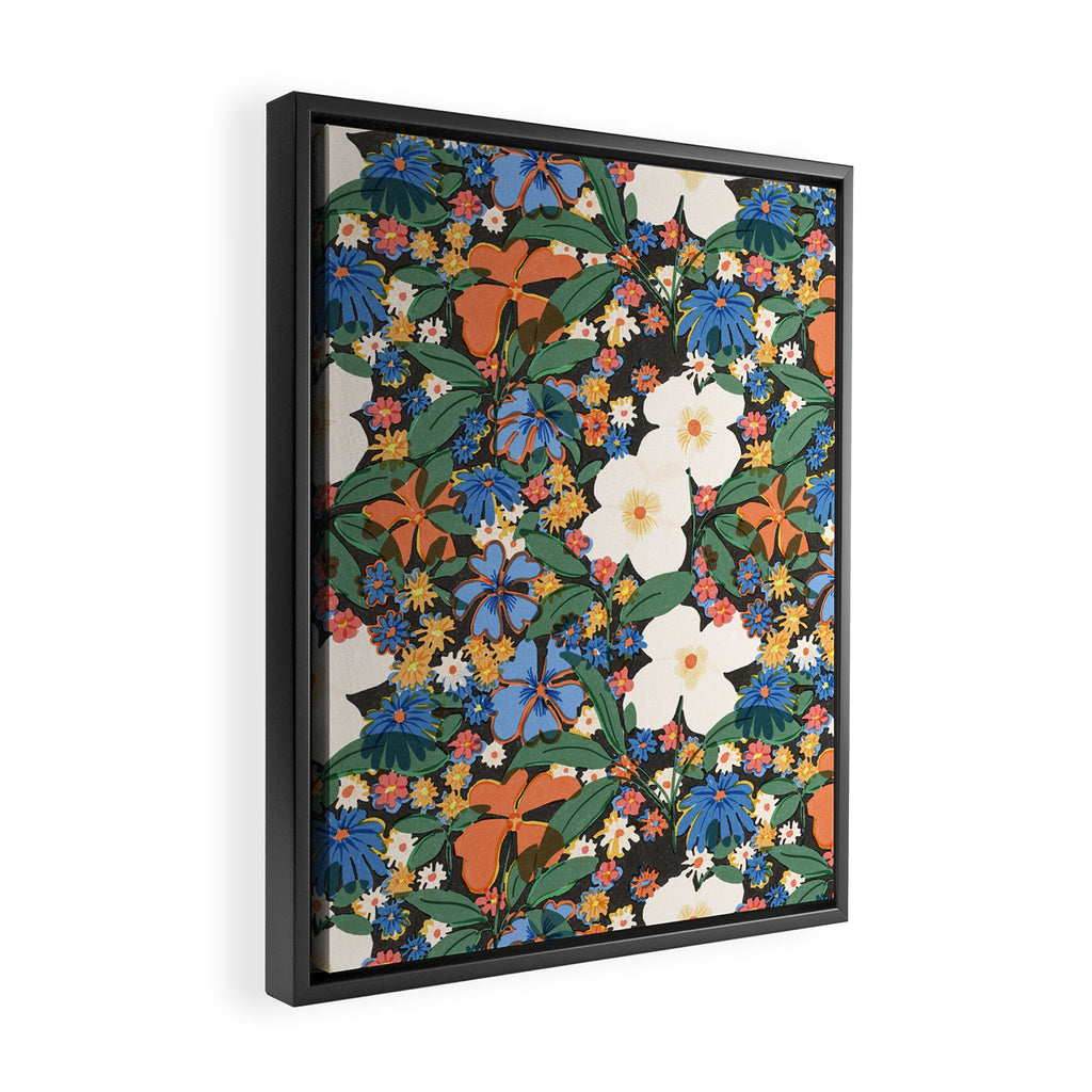 Grandma's Garden Dark Background Framed Canvas Print Gallery Image 2