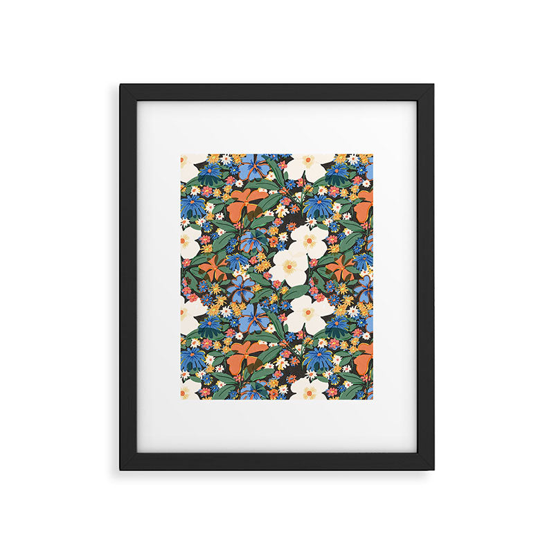 Grandma's Garden Dark Background Framed Art Print Gallery Image 5