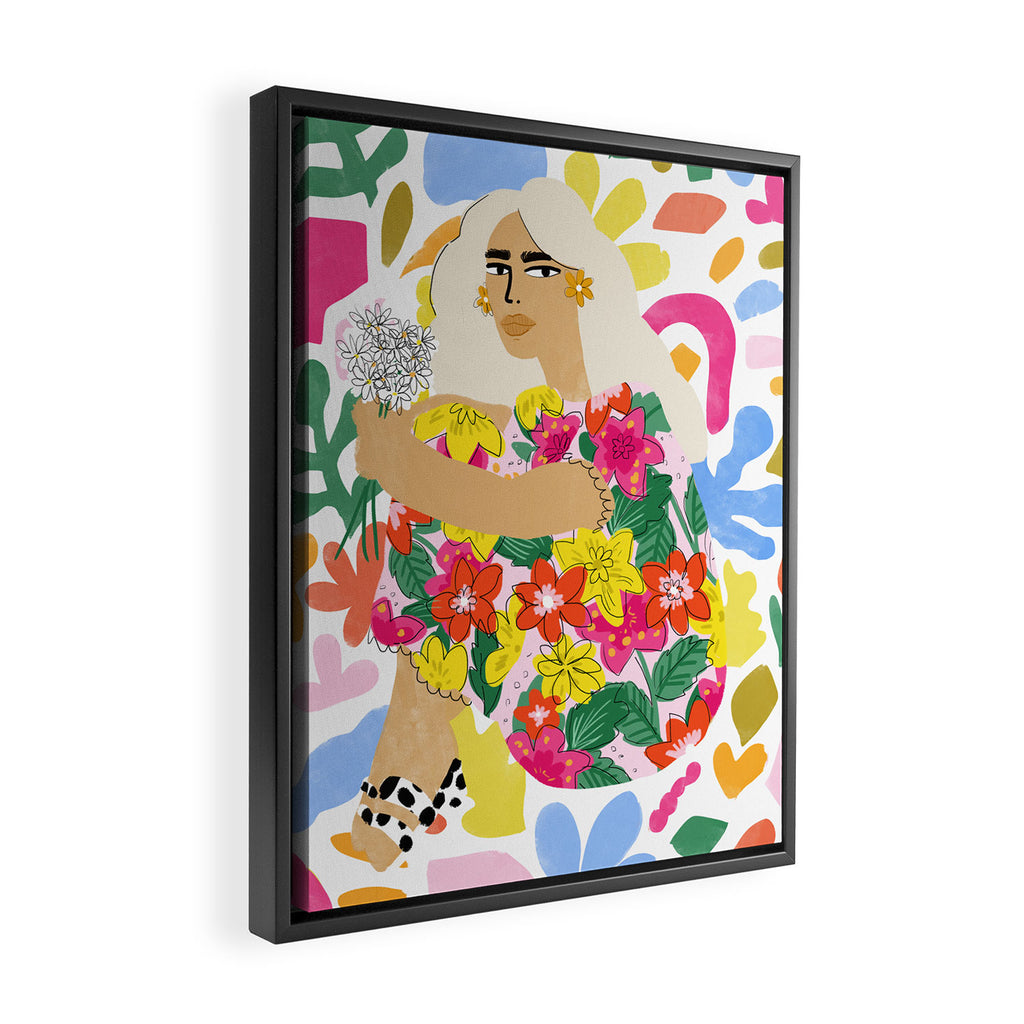 He loves me, he loves me not Framed Canvas Print Gallery Image 2