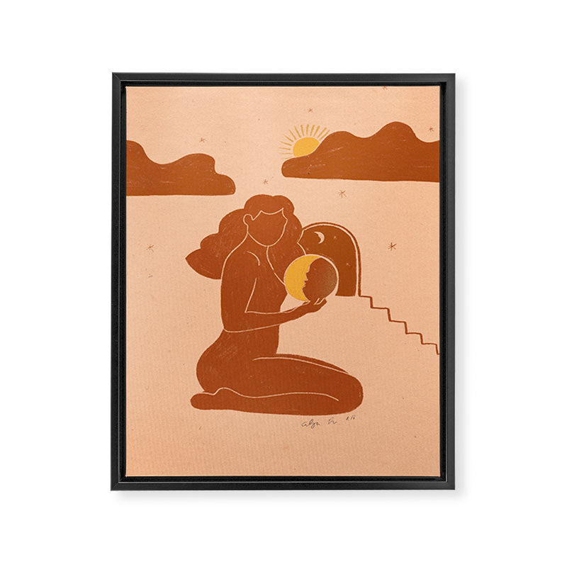 Holding The sun Framed Canvas Print Gallery Image 6