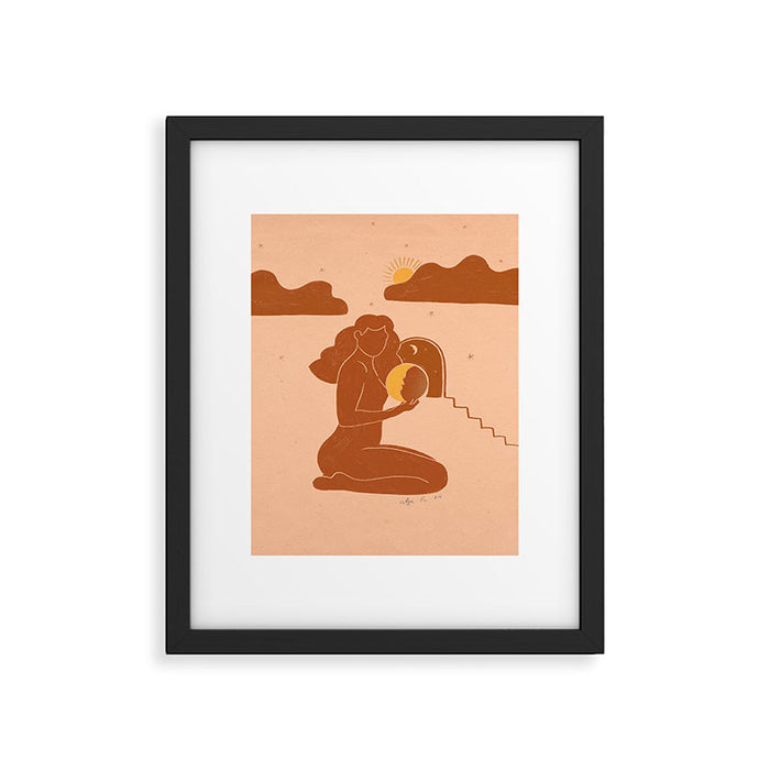 Holding The sun Framed Art Print Gallery Image 1