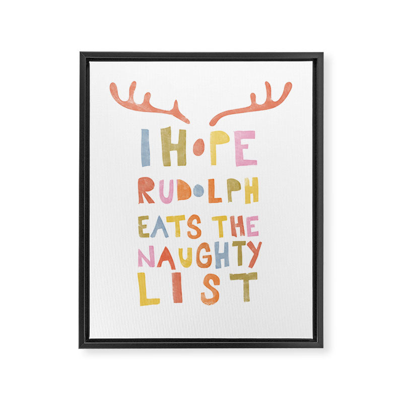 Hope Rudolph Eats The Naughty List Framed Canvas Print Gallery Image 6