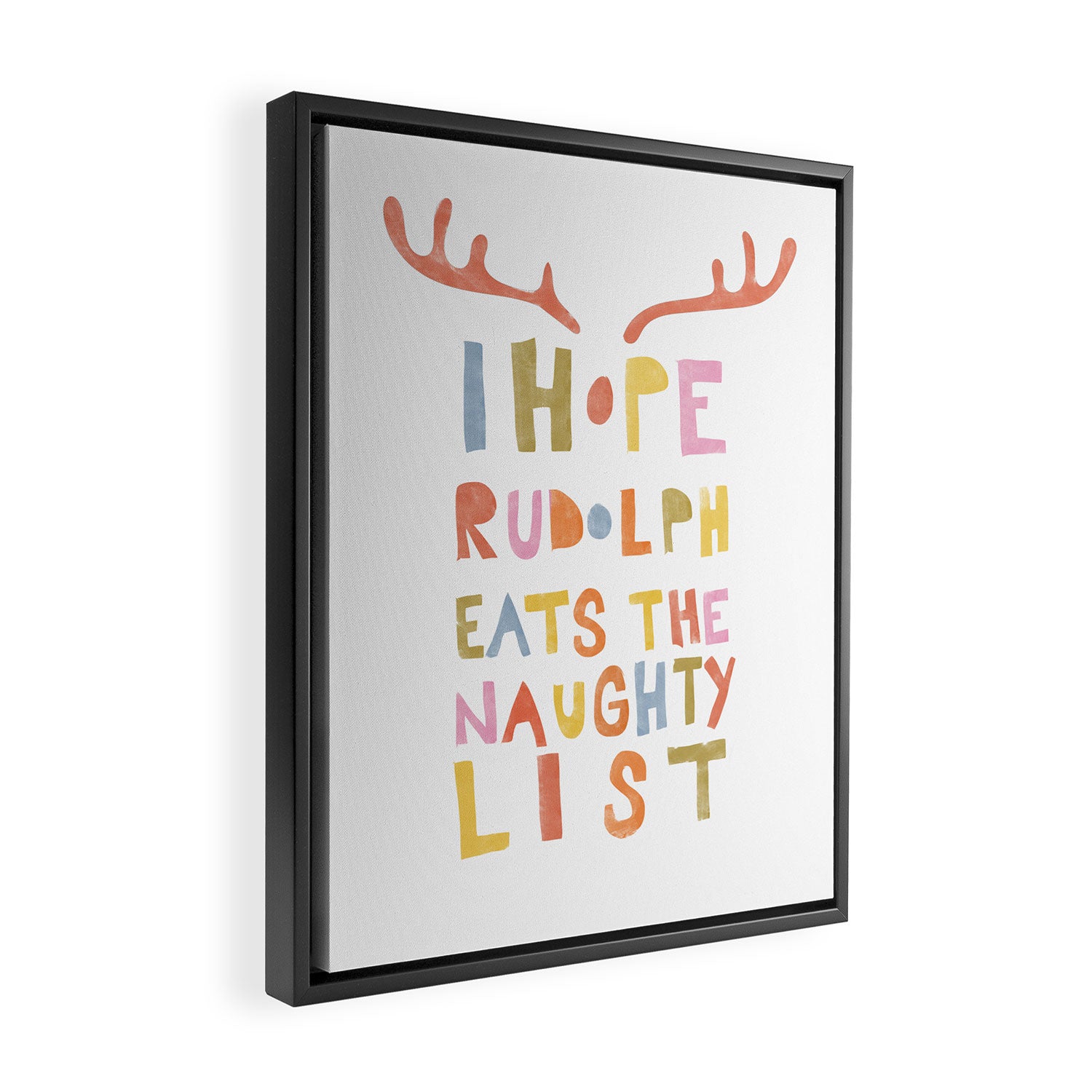 Hope Rudolph Eats The Naughty List Framed Canvas Print Gallery Image 2