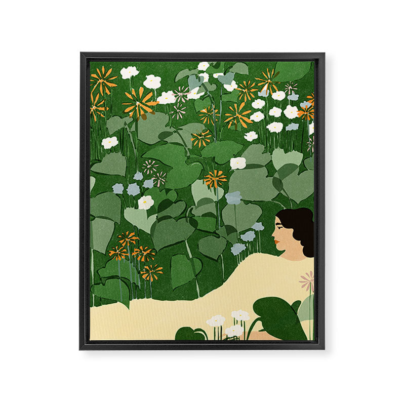 in the garden Framed Canvas Print Gallery Image 3