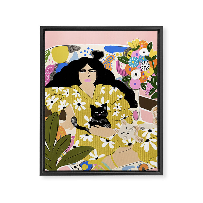 Life with cats Framed Canvas Print Gallery Image 6