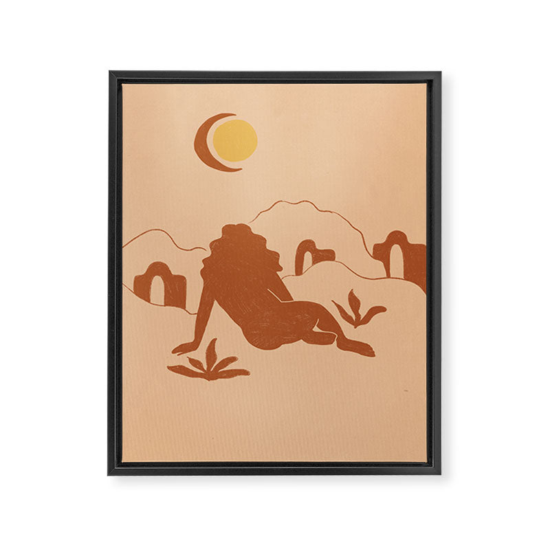 Looking At The Mountains Framed Canvas Print Gallery Image 6