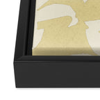 Minimalistic Beige Cut-Out Flowers Framed Canvas Print Gallery Image 3