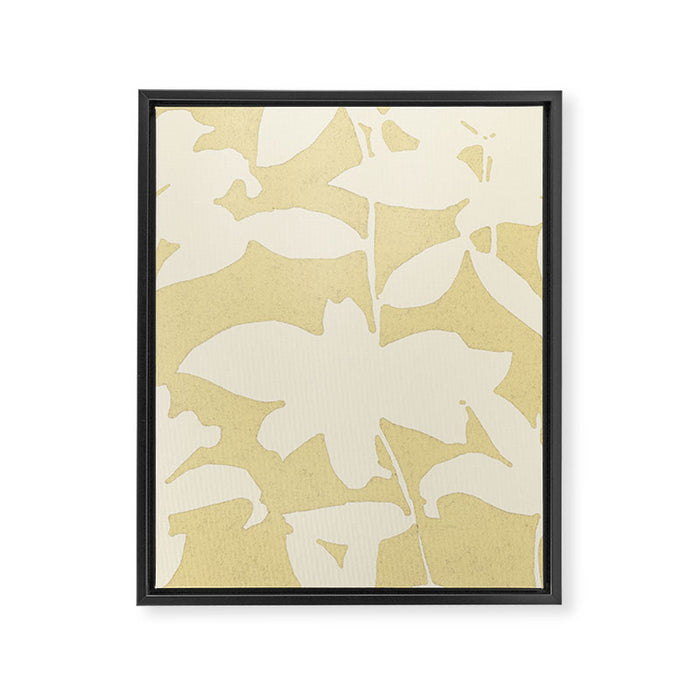 Minimalistic Beige Cut-Out Flowers Framed Canvas Print Gallery Image 1